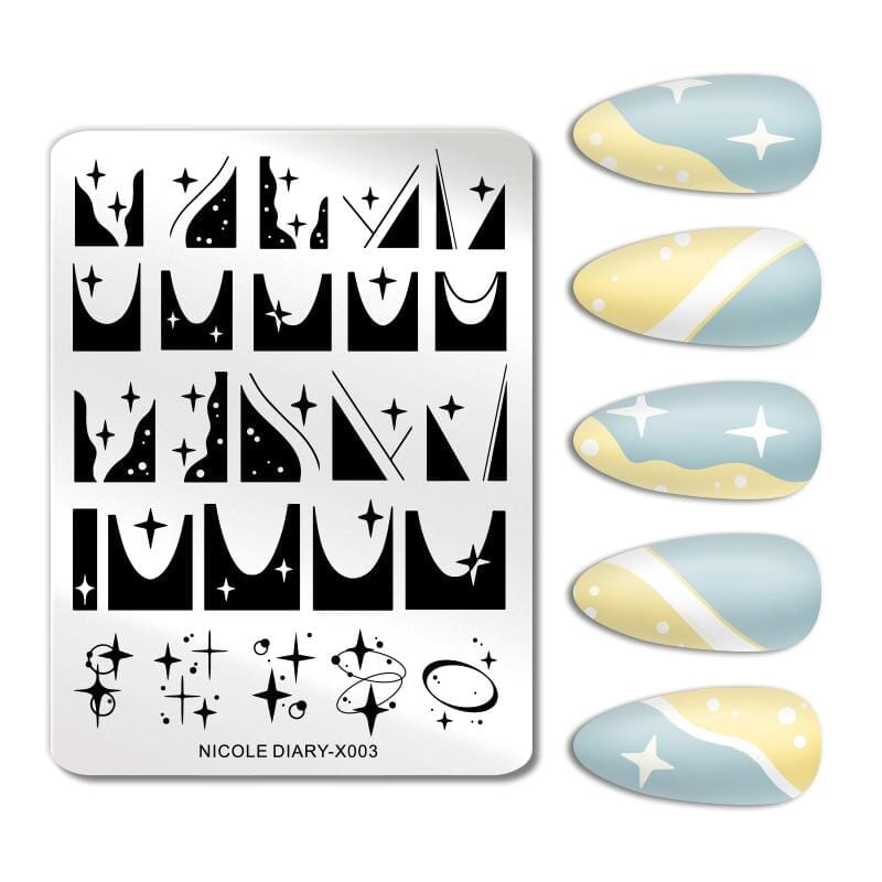 Rectangle Nail Stamping Plates Stamping Nail BORN PRETTY