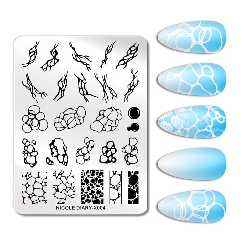 Rectangle Nail Stamping Plates Stamping Nail BORN PRETTY X004