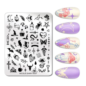 Rectangle Nail Stamping Plates Stamping Nail BORN PRETTY X007