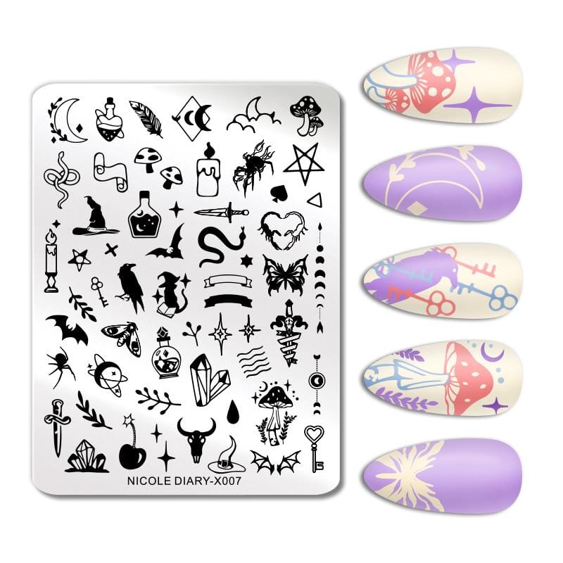 Magic Symbols Nail Stamping Plate NICOLE DIARY-X007 Nail Stamping BORN PRETTY
