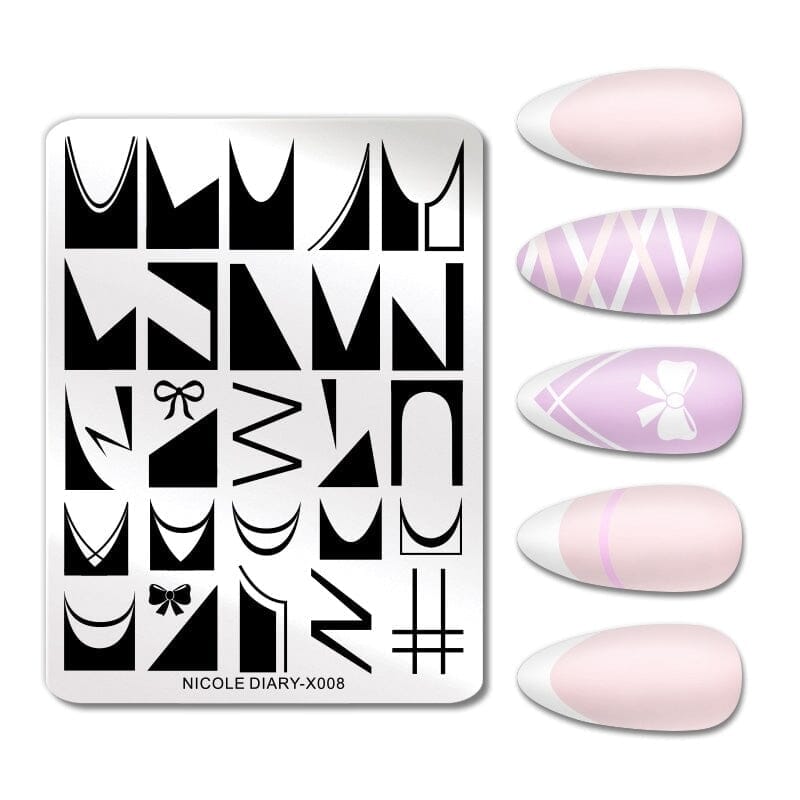 Rectangle Nail Stamping Plates Stamping Nail BORN PRETTY