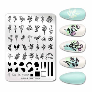 Rectangle Nail Stamping Plates Stamping Nail BORN PRETTY