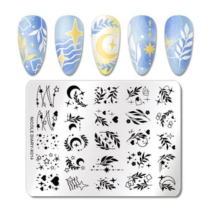 Stamping Plate NICOLE DIARY-X014 Nail Art NICOLE DIARY