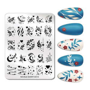 Stamping Plate NICOLE DIARY-X014 Nail Art NICOLE DIARY