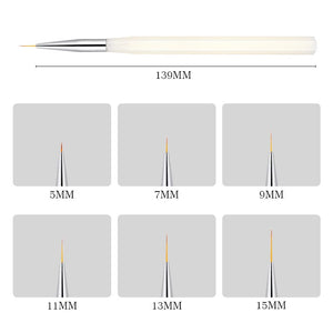 Liner Nail Brush 5/7/9/11/13/15mm Tools & Accessories No Brand