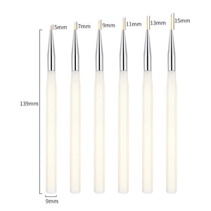 Liner Nail Brush 5/7/9/11/13/15mm Tools & Accessories No Brand