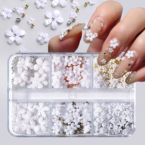 6 Grids Flowers 3D Nail Decoration Nail Decoration BORN PRETTY