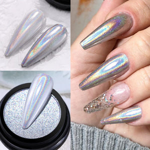 Metallic Mirror Effect Solid Chrome Nail Powder Nail Powder NICOLE DIARY NDC011