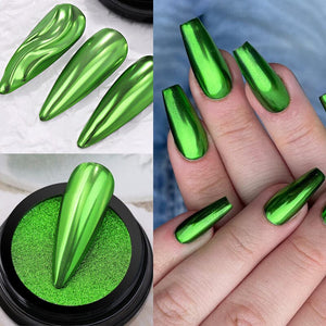 Metallic Mirror Effect Solid Chrome Nail Powder Nail Powder NICOLE DIARY NDC009