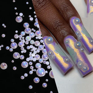 200pcs Half Round Flat Bottom Pearls #05 Nail Art No Brand