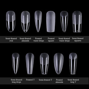 120pcs Almond Semi-frosted False Nail Tips Nail Tips No Brand