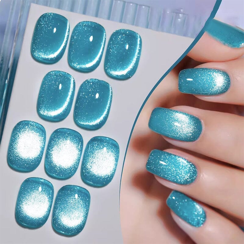 Crystal Cat Magnetic Gel MY328 Sea Blue 10ml Gel Nail Polish BORN PRETTY