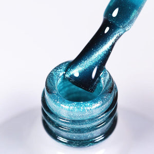 Crystal Cat Magnetic Gel MY328 Sea Blue 10ml Gel Nail Polish BORN PRETTY