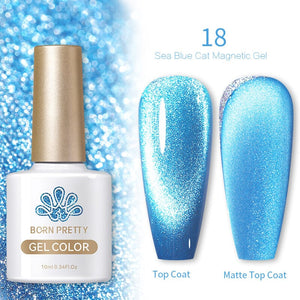Blue Collection Cat Magnetic Gel Polish 10ml Gel Nail Polish BORN PRETTY SB18