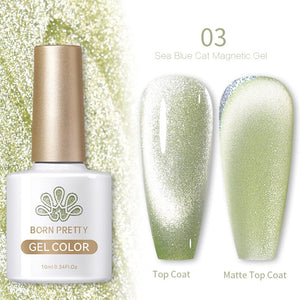 Sea Blue Cat Magnetic Gel MY315 10ml Gel Nail Polish BORN PRETTY