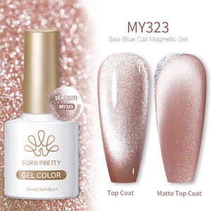 Sea Blue Cat Magnetic Gel MY323 10ml Gel Nail Polish BORN PRETTY