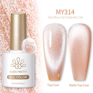Sea Blue Cat Magnetic Gel MY314 10ml Gel Nail Polish BORN PRETTY
