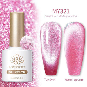 Sea Blue Cat Magnetic Gel MY321 10ml Gel Nail Polish BORN PRETTY
