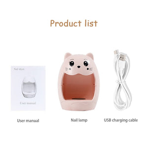 Pink Cat USB Mini Nail Lamp Tools & Accessories No Brand