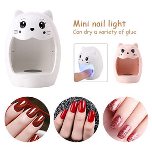 Pink Cat USB Mini Nail Lamp Tools & Accessories No Brand