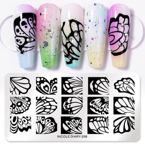 Rectangle Nail Stamping Plates Stamping Nail BORN PRETTY