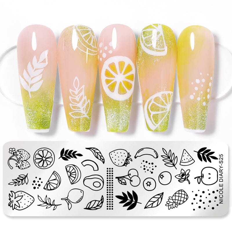 Rectangle Nail Stamping Plates Stamping Nail BORN PRETTY S25