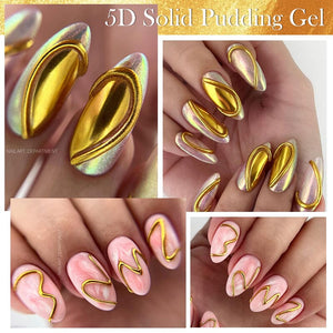 5D Solid Pudding Gel Black 10ml Gel Nail Polish LILYCUTE