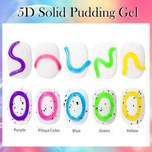 5D Solid Pudding Gel Milky Jelly White 10ml Gel Nail Polish LILYCUTE