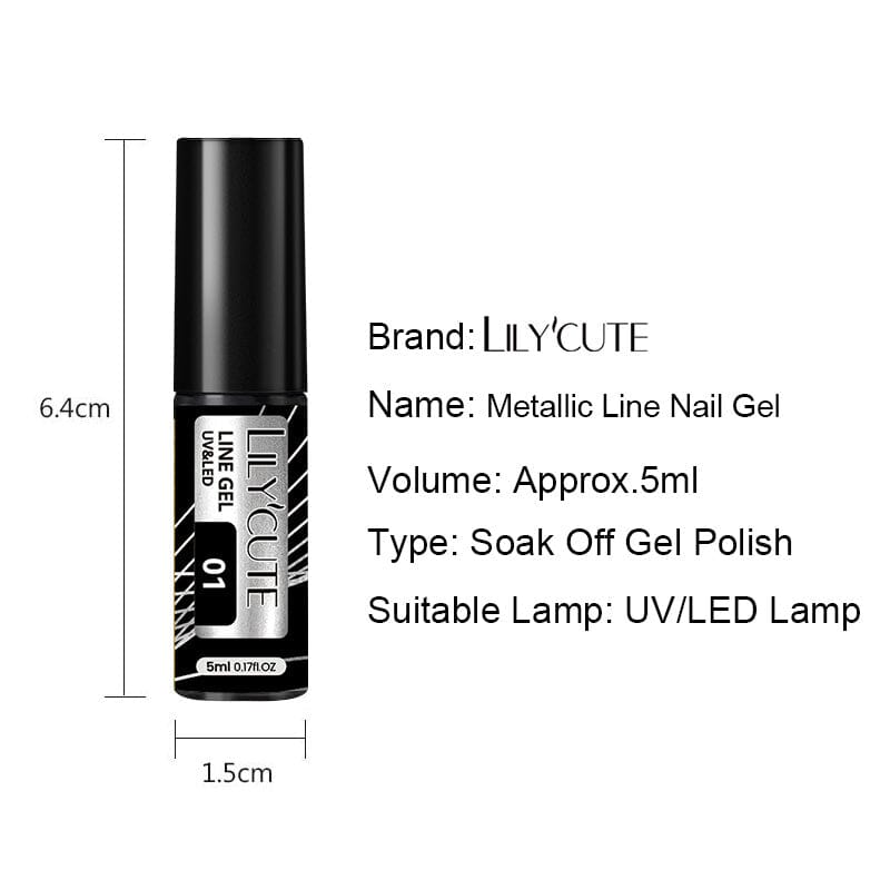 Metallic Line Nail Gel 5ml Gel Nail Polish LILYCUTE