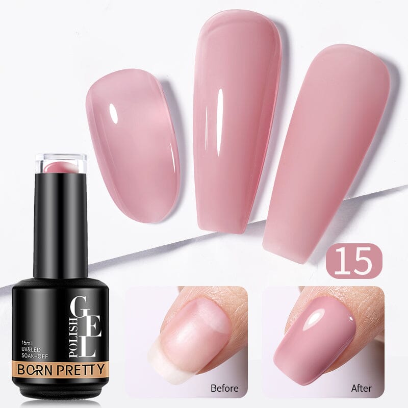 BORN PRETTY Rubber Base Gel 15ml Gel Nail Polish BORN PRETTY RB15