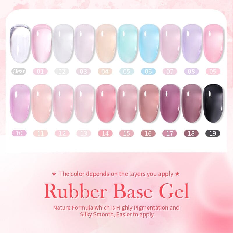 BORN PRETTY Rubber Base Gel 15ml Gel Nail Polish BORN PRETTY