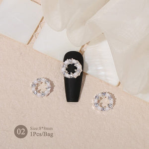 Butterfly Heart Metal Rhinestones Pearl Nail Decoration Nail Decoration No Brand 02