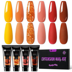 6 Colors Extension Nail Gel Maple Leaf 15ml Extension Nail Gel UR SUGAR