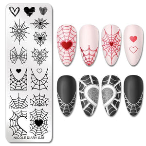 Rectangle Nail Stamping Plates Stamping Nail BORN PRETTY S28