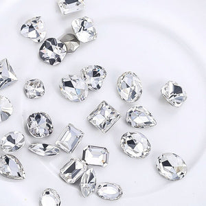 10pcs #12 8*9mm Transparent Irregular-Shaped Rhinestones Nail Art No Brand