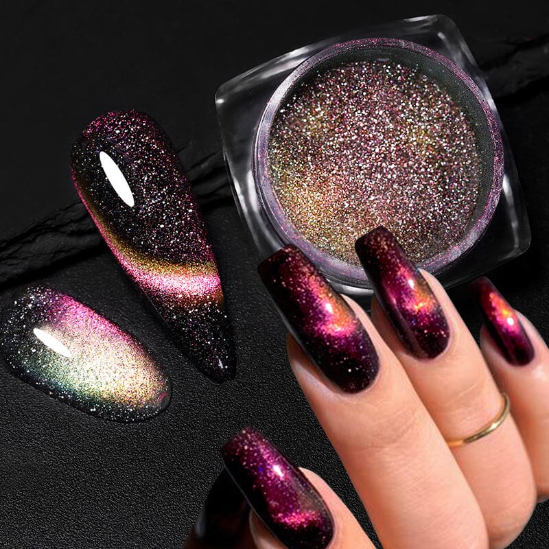 Silver Moon Cat Magnetic Nail Powder Nail Powder No Brand