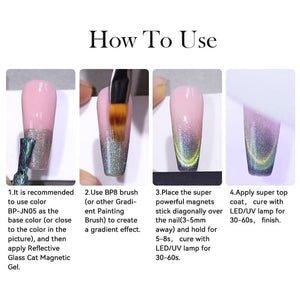 Colored Cat Magnetic Gel MY116 Reflective Glass 10ml Gel Nail Polish BORN PRETTY