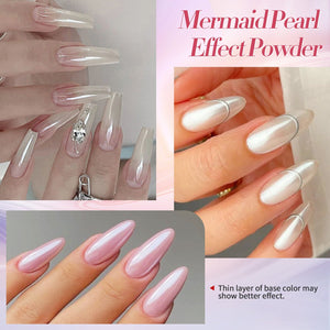 2 Boxes White Pink Pearl Nail Powder Set Nail Powder BORN PRETTY