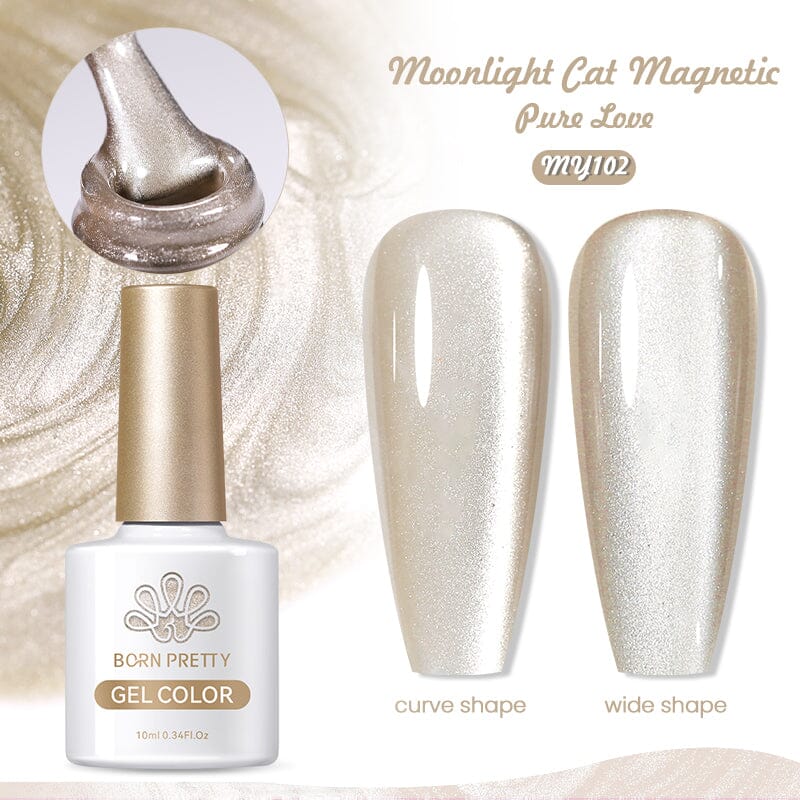 Moonlight Cat Magnetic Gel Polish MY102 Pure Love 10ml Gel Nail Polish BORN PRETTY