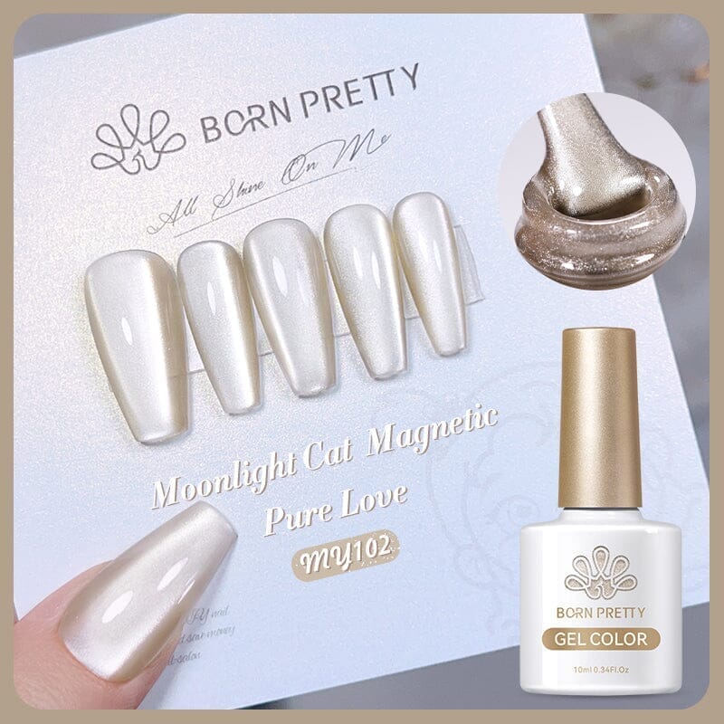 8 Colors Moonlight Cat Magnetic Gel Polish Set Pure Love Series 10ml Gel Nail Polish BORN PRETTY