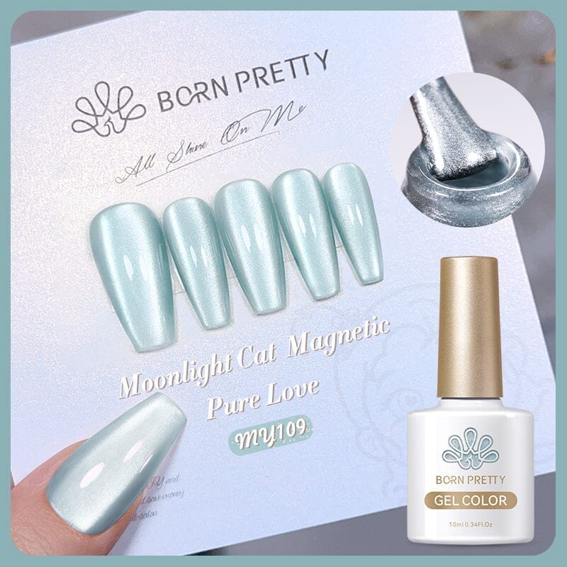 8 Colors Moonlight Cat Magnetic Gel Polish Set Pure Love Series 10ml Gel Nail Polish BORN PRETTY
