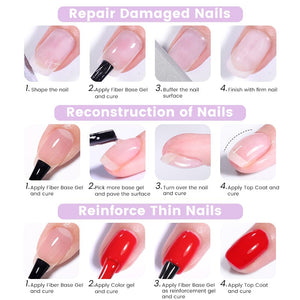 Fiber Rubber Base Gel 7ml Base & Top Coat UR SUGAR