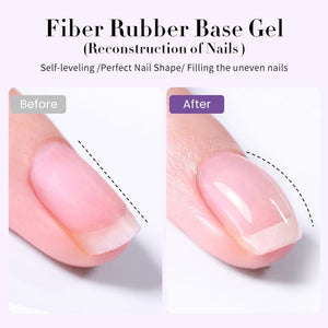 Fiber Rubber Base Gel 7ml Base & Top Coat UR SUGAR