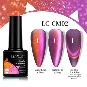 Colorful Cat Magnetic Gel LC-CM02 7ml Gel Nail Polish LILYCUTE