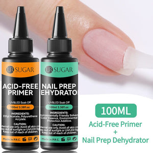 Nail Prep Dehydrator Primer 100ml Base & Top Coat UR SUGAR
