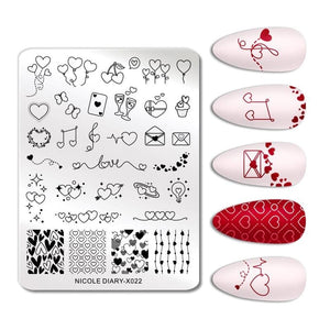 Rectangle Nail Stamping Plates Stamping Nail BORN PRETTY