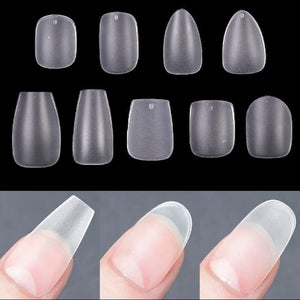 120pcs S-Square Round Matte False Nail Tips Nail Tips No Brand
