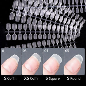 120pcs M-Almond Matte False Nail Tips Nail Tips No Brand