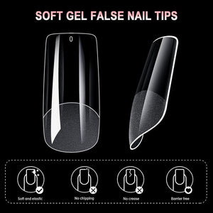 600pcs Water Drop Semi-matte False Nail Tips Nail Tips No Brand