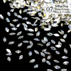 50pcs Zircon Nail Decoration Nail Decoration No Brand 07